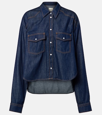 Grenon asymmetric denim shirt | Khaite