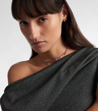 Halskette Ombre Eternity aus 18kt Roségold mit Saphiren | Shay Jewelry