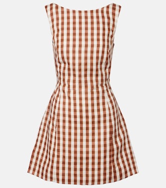 Sofia gingham linen minidress | Faithfull