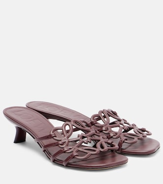 Petal Anagram 45 leather mules | Loewe