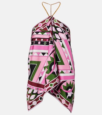 Printed silk satin top | Pucci