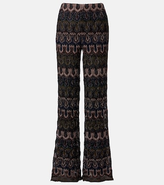 Intarsia lamé flared pants | Missoni
