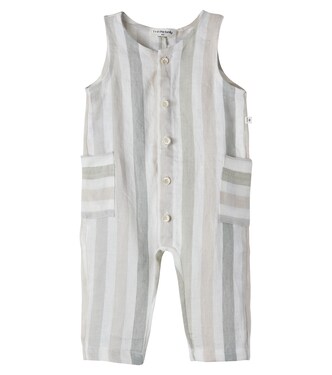 Baby Mori striped linen playsuit | 1 + in the Family