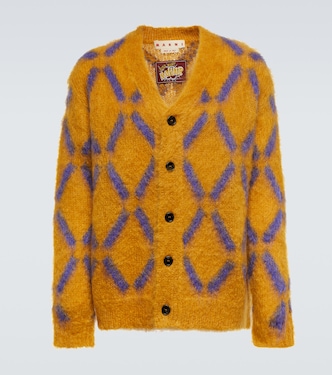 Intarsia mohair-blend cardigan | Marni