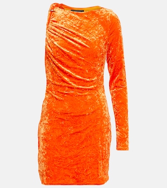 Asymmetric velvet minidress | Versace
