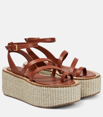 Sandalias con paltaforma Biarritz de piel | Max Mara