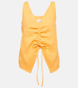 Top in lino con ruches | Nanushka