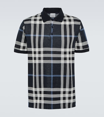Polo de algodón a cuadros en jacquard | Burberry