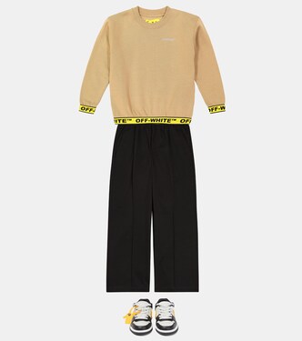 Pantalon de survêtement en coton à logo | Off-White Kids