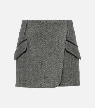 Payton checked wool-blend miniskirt | Simkhai