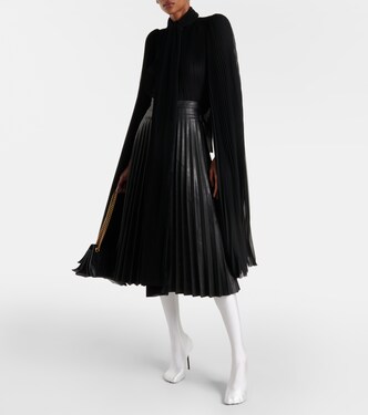 Jupe midi en cuir | Balenciaga