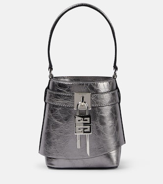 Bucket-Bag Shark Lock Micro aus Metallic-Leder | Givenchy