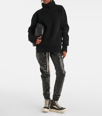 Vintage leather high-top sneakers | Rick Owens