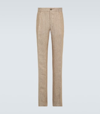 Pantalon de costume droit en lin | Dolce&Gabbana