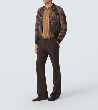 Pantaloni flared in toile di lana | Dries Van Noten