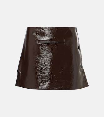 Minigonna in misto cotone spalmato | Courrèges
