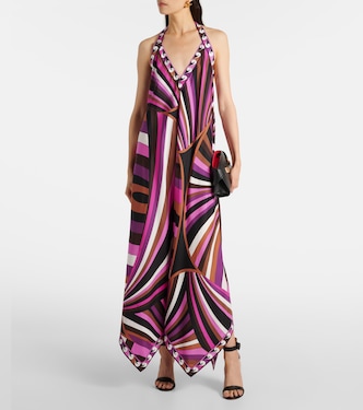 Abito lungo Iride in twill di seta | Pucci