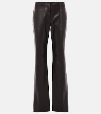 Pantaloni regular Selviese in pelle | The Row