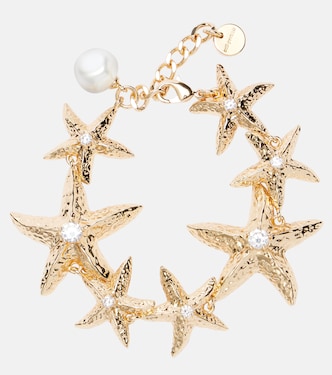 Embellished gold-plated bracelet | Self-Portrait