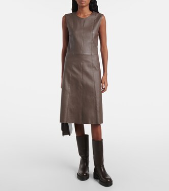 Leather midi dress | Joseph