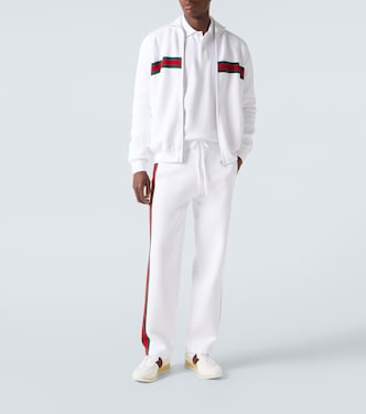 Web Stripe cotton-blend track jacket | Gucci