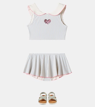 Bikini Gina rayé à ornements | Konges Sløjd