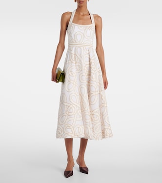 Vestido midi Irena bordado | Rebecca Vallance