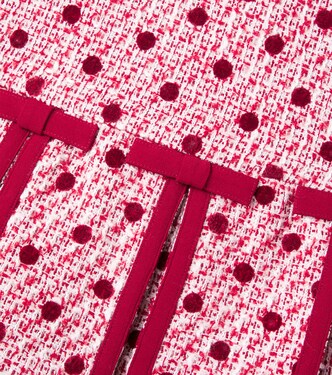 Bow-detail polka-dot bouclé dress | Self-Portrait Kids
