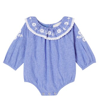 Baby Ilani cotton chambray playsuit | Louise Misha
