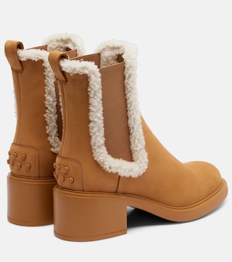 Botas chelsea de ante con borrego | Tod's