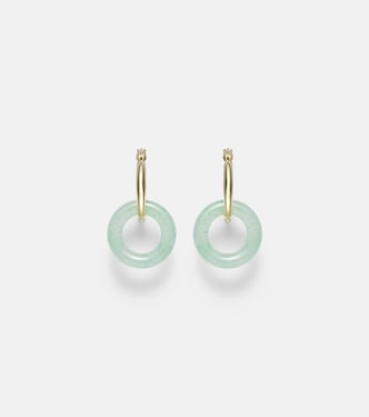 14kt gold (585/1000) earrings with jade | Mateo