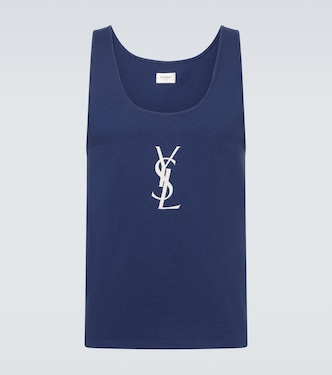 Cassandre 엠브로이더리 코튼 탱크 탑 | Saint Laurent