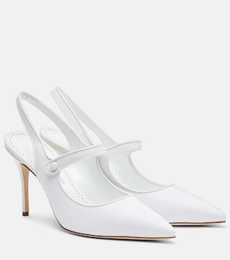 Slingback-Pumps Camparisli 90 aus Raffiabast | Manolo Blahnik