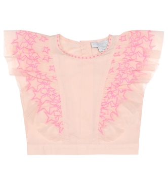 Embroidered cotton top | Stella McCartney Kids