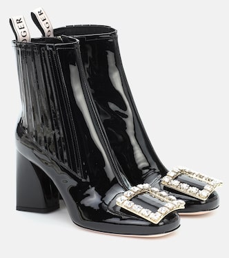 Bottines Très Vivier Strass en cuir verni | Roger Vivier