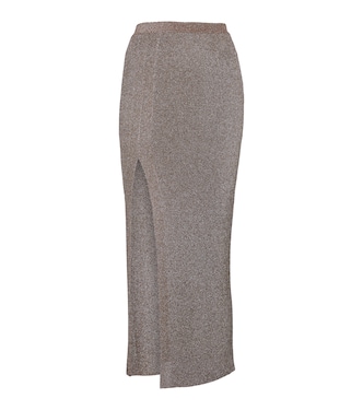Falda midi de punto metalizado | Missoni