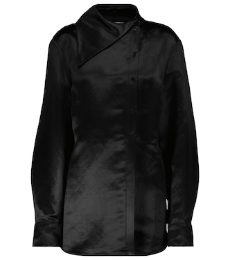 Linen and silk satin shirt | Jil Sander