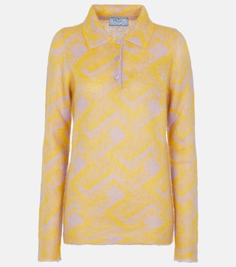 Mohair-blend polo sweater | Prada