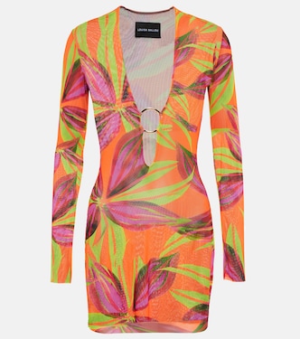 Helios printed mesh minidress | Louisa Ballou