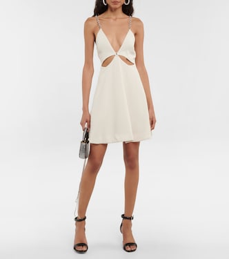 Vestido corto Ellis de crepé con adornos | Simkhai