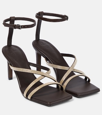 Verzierte Sandalen aus Leder | Brunello Cucinelli