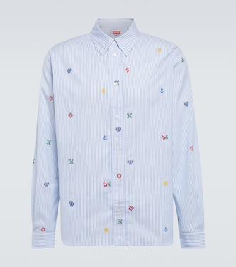 Camicia in cotone a righe pixelate | Kenzo