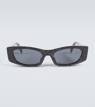Eckige Sonnenbrille mit Kristallen | Celine Eyewear