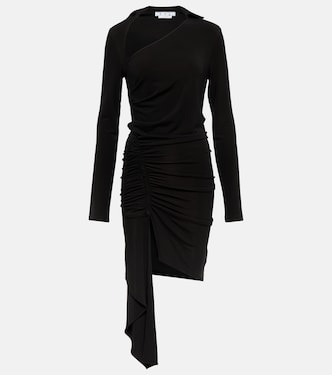 Asymmetric crêpe minidress | Off-White