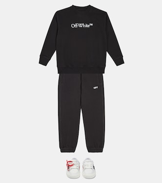 Felpa in jersey di cotone con logo | Off-White Kids