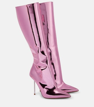 Botas altas Lidia de piel metalizada | Paris Texas