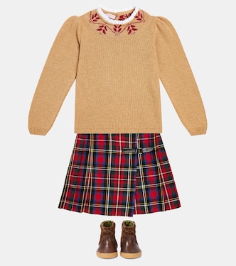 Pullover Lidia in misto lana con intarsi | La Coqueta
