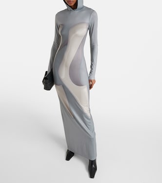 Vestido largo de jersey estampado | Acne Studios