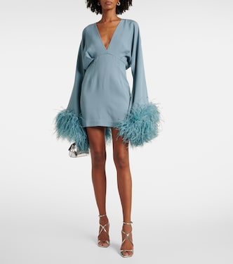 Vestido corto Magnifique con plumas | Taller Marmo