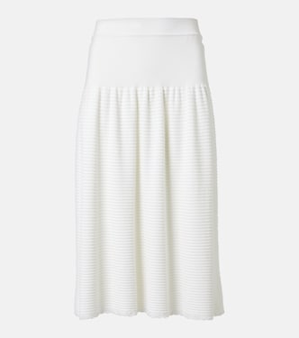 Dora Baltea silk and cotton midi skirt | Loro Piana